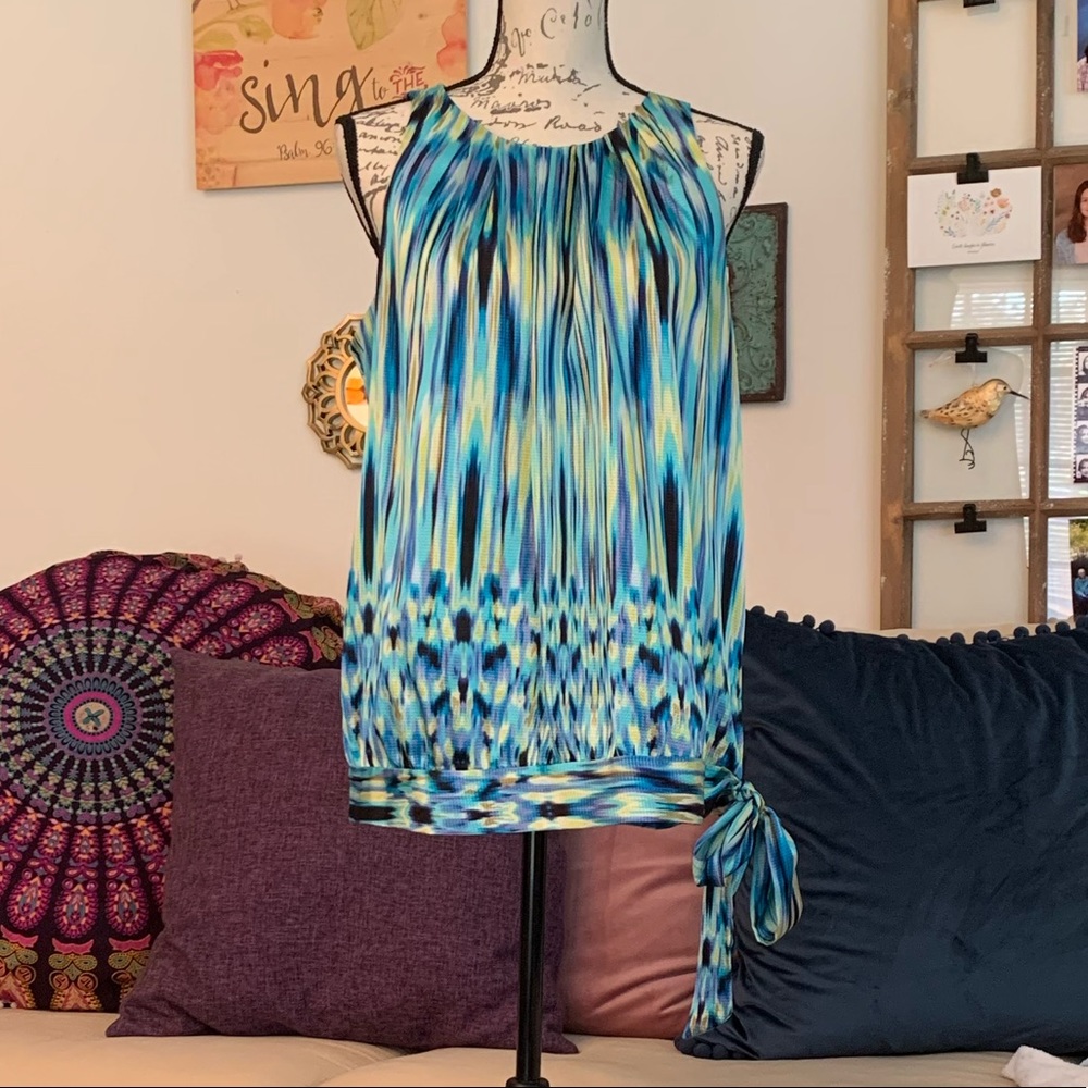 Women’s Sleeveless Blouse with Side Tie